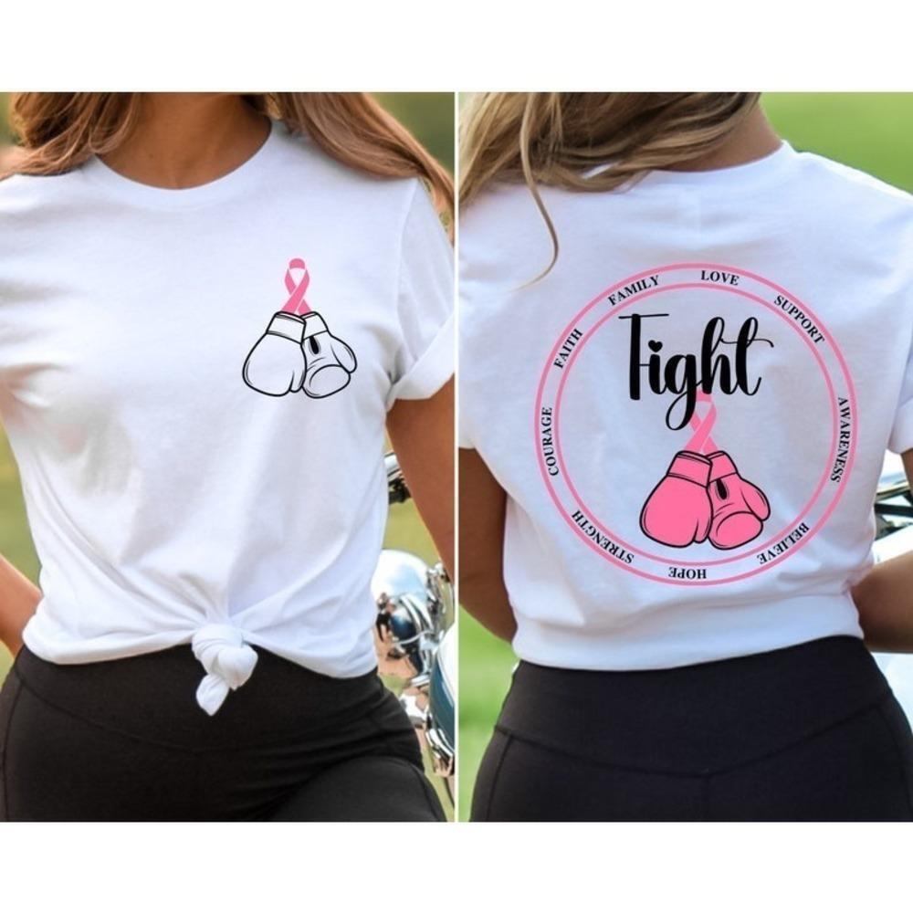 Breast Cancer Awareness Shirt, Breast Cancer Ribbon 2 Sided